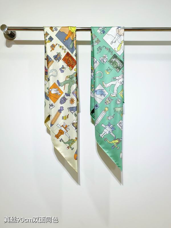 Hermes silk Scarf 90X90cm E042808